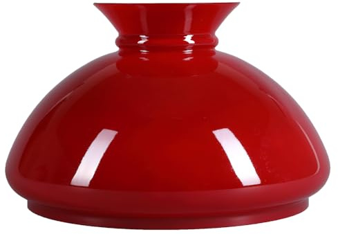 Petroleumglas Lampenglas Vestaschirm Ersatzglas Leuchtenglas Glaschirm 234mm Rot