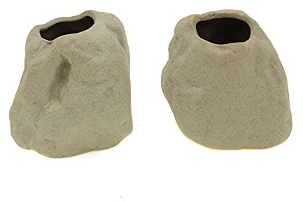AFACYGN Aquatic Plant Pot,Ceramic Aquatic Decor Plant Cup Holder for Fish Tank Aquarium Aquascape Decoration (M 2pcs)