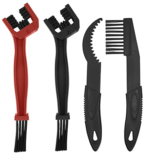 4 Stück FahrradKetten Motorradketten Reinigungsbürste Kit, Fahrrad Motorrad Kettenreiniger Saubere Bürste, Kettenbürste, Kettenreinigungsbürste für MTB Mountainbike Fahrrad Motorrad