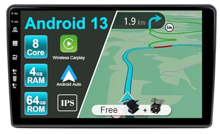 JOYX Android 13 IPS Autoradio Passt für FIAT Ducato/Citroen Jumper/Peugeot Boxer- 4G+64G - Eingebaut DSP/Carplay/Android Auto - Kamera + MIC - 9 Zoll 2 Din -Lenkradsteuerung 4G WiFi DAB 360-Kamera