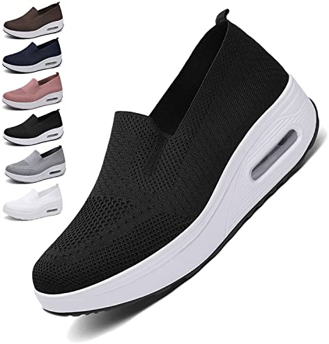NEVRAH Orthopedic Sneakers Women, Zapatillas OrtopéDicas para Mujer, Zapatos Ortopédicos de Moda, Zapatillas Deportivas con Plataforma elástica de Malla, para Mujer para Caminar, Correr, Trabajar