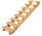 Escalera exterior de madera, de 2 a 7 peldaños, kit listo para usar, de madera, para jardín, balcón y terraza ( 7 peldaños sin contrahuellas, 80 cm)