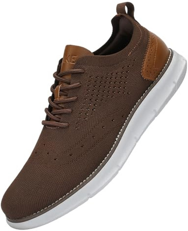 SVNKE Zapatos de Cordones Hombre Clásicos para Vestir Boda y Negocios | Ligero y transpirable, gran comodidad al caminar horas, adecuado para oficina, reuniones, bodas y citas formales