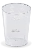Schnapsbecher Made in Germany | Eichstrich 2cl / 4cl | Shotbecher Plastikbecher Einwegbecher aus Kunststoff PS (Polystyrol), Transparent klar (500)