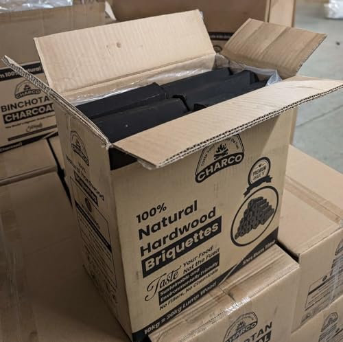 BBQ Hex Briquette Charcoal Premium Restaurant Grade 10kg box No Added binders or chemicals 100% natural - last more than 4 times longer than regular charcoal