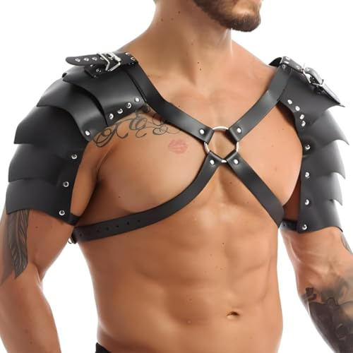 Lunriwis Harness Männer Leder Elastische Riemen Männer Body Bondage Brustgeschirr Gay Reizvolle Bondage,Sexy Unterwäsche für Mann, für Party Kostüme,Party Clubwear