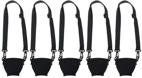 YUOIUX 5Pcs Wine Glass Neck Holder Neoprenes Sleeve Adjustable Wine Glass Lanyards Drink Holder with Neck Strap Easy to Use