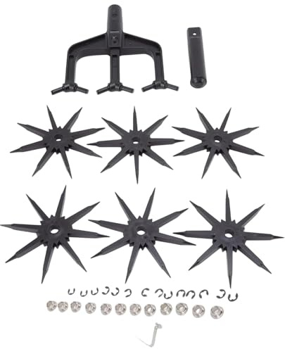 Scarificateur de sol de jardin robuste et cultivateur rotatif avec design ergonomique Outil de desserrage de pelouse pour la maison, les jardins et les pelouses, scarificateur de sol de jardin
