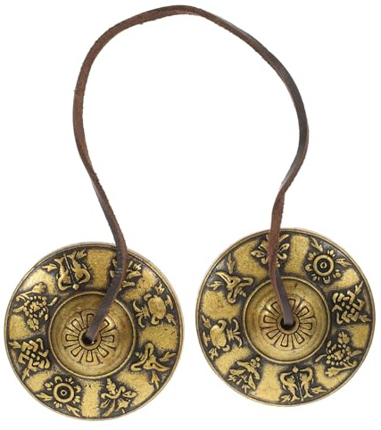 LIFKOME Reine Kupfer Glocke für Meditation Tragbares Schlaginstrument mit Buddhistischem Klang Instrumentenspielzeug für Meditation und Yoga Reisen