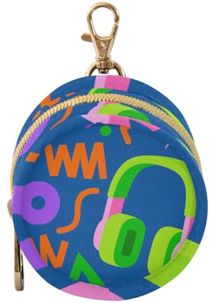 Étui rétro coloré pour tétine avec fermeture éclair et clip pour pièces de monnaie, accessoires de voyage