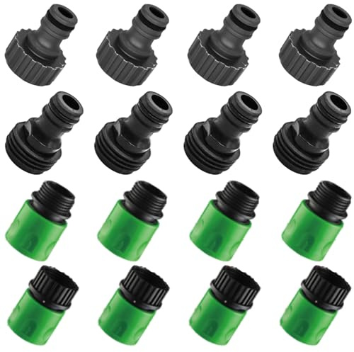16 pezzi/set raccordi per tubi flessibili a collegamento rapido tubo dell'acqua in plastica collegamento rapido installazione facile a prova di perdite giardino per forniture idrauliche per prato
