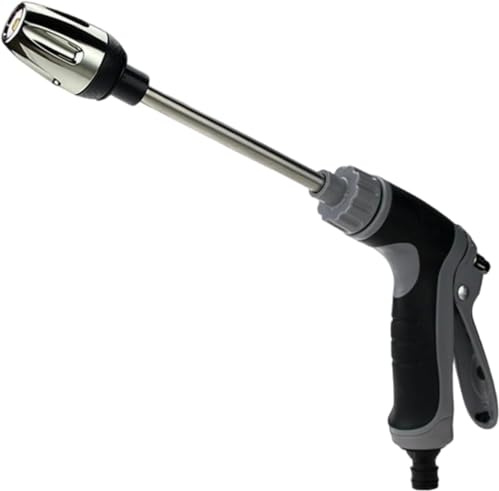 Gartenbrause Hochdruckpistole Turbo Washer, Hochdruck Wasserpistole mit Einstellbarem Wasserdurchfluss, Hochdruck Power Gartenschlauch Spritzpistole für Gartenbewässerung Autowäsche