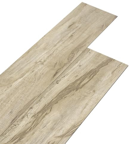 INMOZATA Self dhesive Floor Tile 36 Planks 5m² – 2mm Thick Vinyl Floor Tiles Wood Effect Peel and Stick, Waterproof Floor Planks for Kitchen Bathroom Living Room DIY (91.5 x 15.2cm,Natural Light Oak)