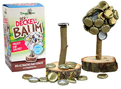 Deggelbam Der Deckelbaum - DAS ORIGINAL/Magnetbaum/Kronkorkenbaum Trinkspiel/Kronkorkenhalter/Männergeschenk/Vatertagsgeschenk/Geburtstagsgeschenk