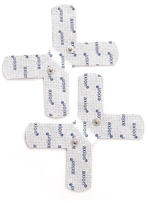 axion® 2x Kreuz - Gelenk Elektroden-Pads. 3,5mm Druckknopf. Medizinprodukt | Kompatibel mit Beurer TENS-EMS-Geräten (bsp. EM49, EM56) & Sanitas Geräten (bsp. SEM43, SEM44). Ideal für Körperrundungen