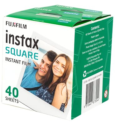 Instax Fujifilm Square Film, Weiß, 40 Stück