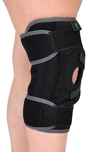 Sportherapy Universelle Orthopädische Kniebandage mit Flexiblen Stützen und Patella-Stabilisator | Kniebandage männer kniebandage damen aus atmungsaktivem, mikroperforiertem Neopren | Knee Support