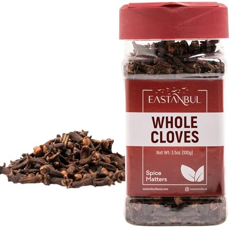 Eastanbul Whole Cloves, Mediterranean Clove for Hair Growth, Natural Dried Clavos de Olor, Perfect for Baking, Pickling, Desserts, Tea, Natural, Vegan, Non GMO, 3.5oz