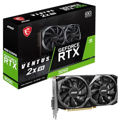 MSI Gaming GeForce RTX 3050 8GB GDRR6 128-Bit HDMI/DP PCIe 4 Torx Twin Fans Ampere OC Graphics Card (RTX 3050 Ventus 2X XS 8G OC)
