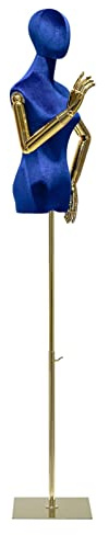 schneiderpuppe Schneiderpuppe Damenbüste Weiblich, Höhe Verstellbar 53-77 Zoll Schneider Dummy Torso mit Kopf Und Galvanisierten Armen für Schmuck-Display, 5 Farben for Clothing Shop Dresses ( Color :