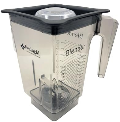 besingki 90oz WildSide+ Jar Replacement Compatible with Blendtec Blender, Commercial Grade - Five-Sided Replacement Blender Jar,Kitchen Container Pitcher Jar for Most Blendtec Blenders