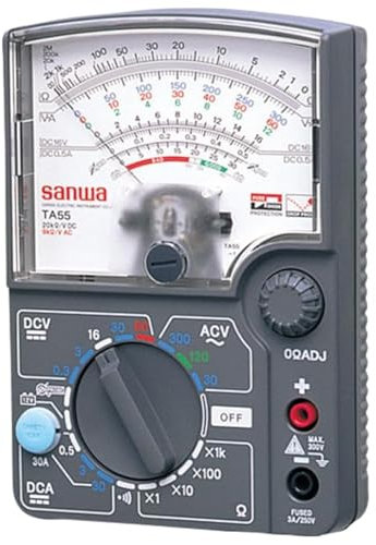 Japan Sanwa TA55 Analoge Multitester Multifunktion Mehrbereich Zeiger Multimeter Ein/Aus Piepton 30A DC Stromtest