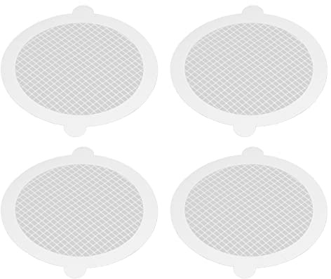 50Pcs Shower Drain Hair Catcher Fiberglass Practical Convenient Dense Mesh Shower Hair Catcher (50 Pieces (Circle Diameter 11cm, Grid 3mm))