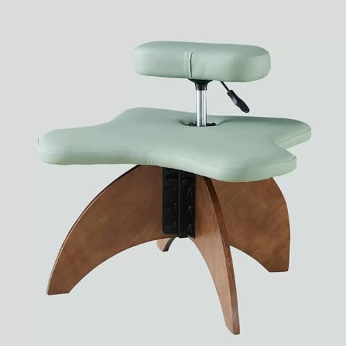 YUGXTH Ergonomischer Kniestuhl, Höhenverstellbarer Meditationsstuhl, Stuhl mit Gekreuzten Beinen, Orthopädischer Kniehocker mit Kissen, Massivholzrahmen, Flexibles Design, für Zappelige Sitzende (Col