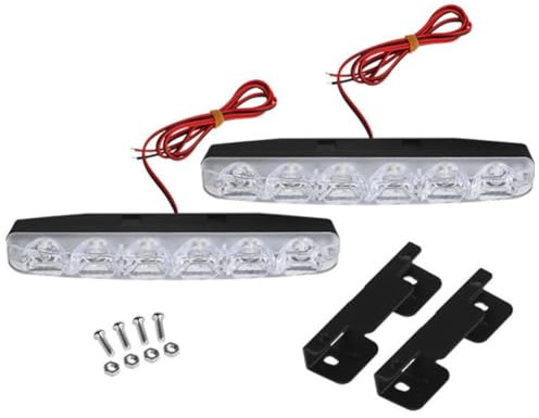 casstaly Tagfahrlicht, 6 Superhelle LED-Tagfahrlichter Zur Allgemeinen Modifikation der Autobeleuchtung