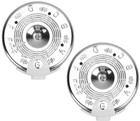 BESTonZON 13-loch Chromatischer Gitarrentuner Aus Metall Und Kunststoff 2 Stück Pitch Pipe Stimmgerät Mit Tragebox Für Violine Bass Mandoline Und Musikschulung