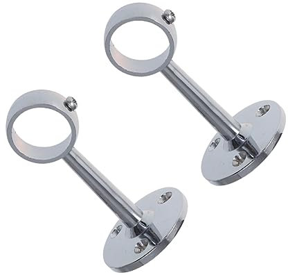 TOPPERFUN 2Pezzi Asta Sospesa Fissaggio per Armadi e Compatibile con Tubo per Tende e Appendiabiti