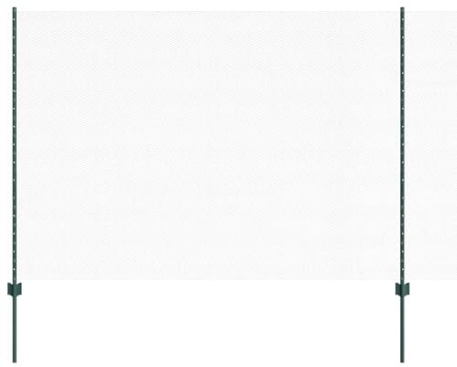 vidaXL Cerca Hexagonal Verde 1.5 x 50m de Acero | Cercas Exteriores Resistentes, 3 Secciones Incluidas para Jardín o Límite de Propiedad, Barrera de Terraza Personalizable, Seguridad para Cualquier C