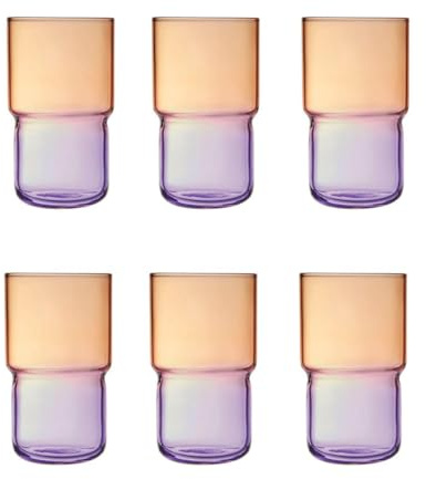 Luminarc Candy Mix Set 6 Vasos Alto Vidrio 32cl Sodo Apto Microondas Apilable