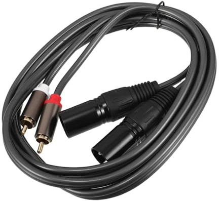 ERINGOGO Rca to Xlr Male Audio Cable Dual Rca to Xlr Adapter for Mixer and Amplifier Interference Resistant Stereo Conversion Cable for Audio Transmission