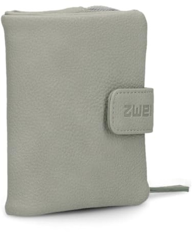 Zwei kleine Damen Geldbörse M.Wallet MW5 Portemonnaie aus weichem Kunstleder, Geldbeutel mit Druckknopf & Reißverschluss-Münzfach, 6 Kartenfächern, 4 Einsteckfächern, 1 Scheinfach