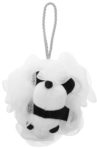 Toyvian Spugna Da Bagno Panda Per Bambini Morbida Ed Esfoliante, Palla Da Bagno in Rete Schiuma Ricca, Accessorio Unisex Per Igiene Delicata e Pulizia Quotidiana