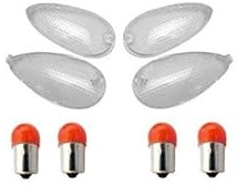Kit Gemme Frecce Trasparenti Con Lampadine Compatibile Con Liberty 50 125 150 1997 1998 1999 2000 2001 2002 2003