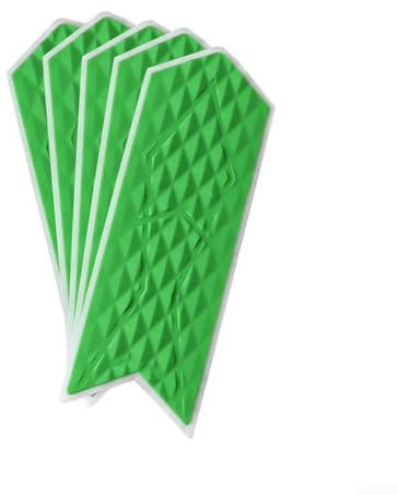 5 fogli protettivi per telaio della bicicletta, in fibra di carbonio, con adesivi per catena in silicone, per fodero posteriore, forcella superiore, tubo obliquo e protezione del tubo superiore (verde