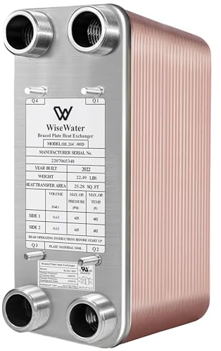 AB Plate Heat Exchanger, 5x12 80 Plates Water To Water Heat Exchanger, Copper/SS316L Stainless Steel Brazed Plate Heat Exchanger For Floor Heating, Water Heating, Snow Melting