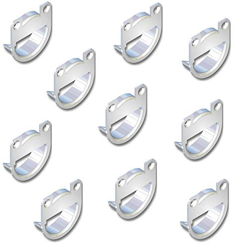 Gedotec Schrankaufhänger - 10 Stück - Schrankhalter Metall - Schrankhalterung Rostfrei & Stabil - Aufhängeösen - Schrankschiene für Schrankwandbefestigung - Aufhänger Montageschiene - Wandschienen