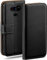moex Book Case für LG V30 Handyhülle mit Kartenfach, Hülle klappbar 360 Grad Schutzhülle, Klapphülle Flip Case Cover, PU Leder Handytasche Lederhülle, Schwarz
