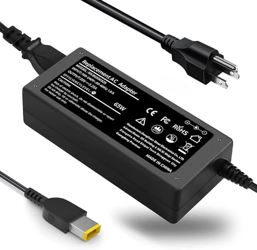 TSKYBEAR 65W Laptop Charger Compatible with Lenovo Thinkpad T460 T470 T470S T430 T440 T440S T440P T450 T460S T560 E440 E450 E550 E560 G50 G50-45 G50-70 Z50 Z50-70 AC Adapter Power Supply Cord Plug