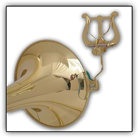 Soundman® Marschgabel für Posaune (zur Befestigung am Becher, messing, lackiert) anschraubbar Schallstück