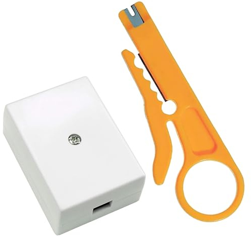 1STec BT77A 2 or 3 Pair Telephone Cable Internal use IDC Punch Down Junction Box for Joining or Repairing CW1308 to Dropwire or CW1412 Down Lead (BT 77 A, White)