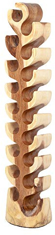 LEBENSwohnART Weinregal Flaschenhalter BOTOL-XL ca.H150cm Suar Holz Massivholz Flaschenregal