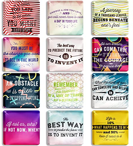 Berkin Arts 12pcs Cute Square Crystal Glass Strong Magnetic Refrigerator Magnet Fridge Sticker Chocolate Candy Bar Packaging