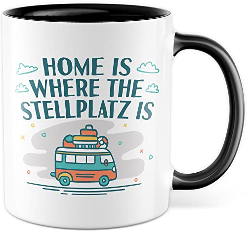 Wohnmobil Tasse Wohnwagen Kaffeetasse Camping Geschenk Camper Kaffee-Becher Stellplatz Geschenkidee Outdoorfans Camperin Campingvan Zeltplatz Campingwagen Campingplatz Zelten Zuhause