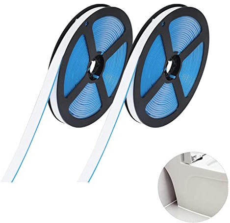 Ceramic Tile Mildewproof Gap Tape, 2PCS Tile Edging Trim 6m Gap Tape Waterproof Self-Adhesive Caulk Strip for Sealing and Decorating Corners, Wall, Ceiling, Stove, Sink, Baseboard, and Floor | Waterproof Self-Adhesive Caulk Strip for Sealing and Decorating Corners, Wall, Ceiling, Stove, Sink, Baseboard, and Floor