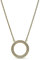 Pandora Signature Pavé & Hearts Circle 14k gold-plated necklace with clear cubic zirconia