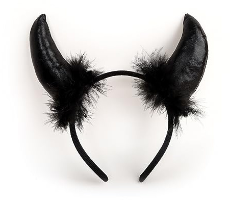 JSRHEEM Diadème à Cornes de Reine Maléfique Halloween, pour Carnaval & Fête, Accessoire pour Cheveux & Déguisement, Ornement de Tête pour Adultes & Enfants, Noir